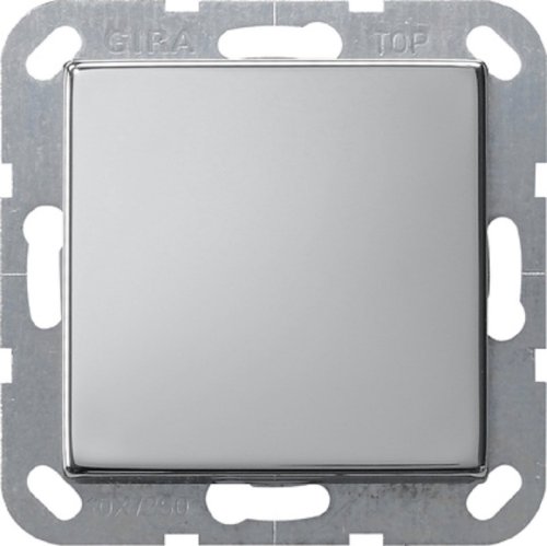 Выключатель кнопочный без рамки Gira System55 1-кл. хром фото Выключатель кнопочный без рамки Gira System55 1-кл. хром картинка